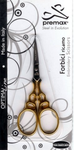 Premax Gold Handles Embroidery Scissors