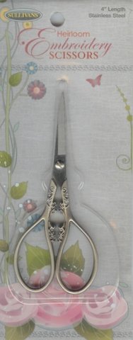 Sullivans Pewter Teardrop Handle Embroidery Scissors